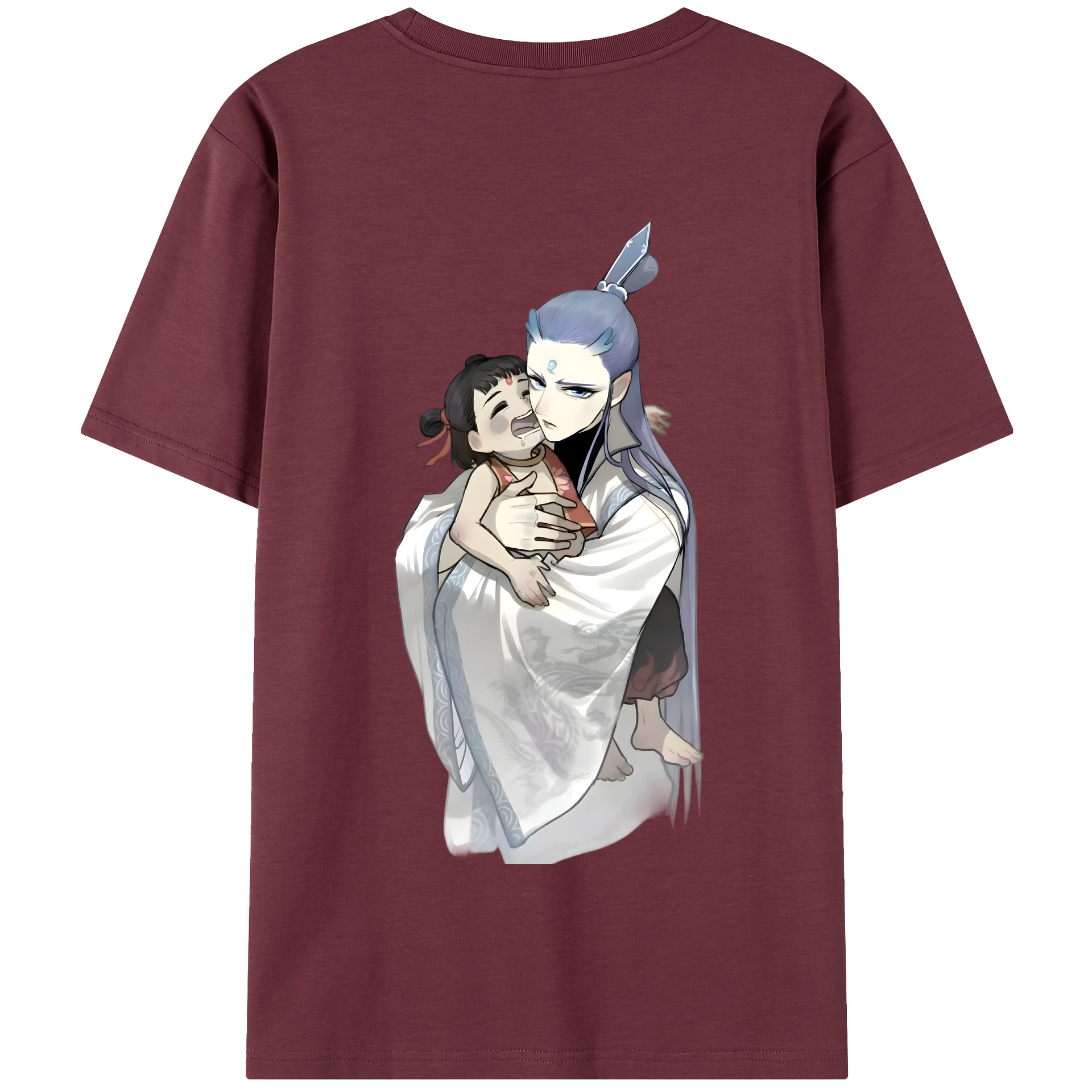 （画像用） Ne Zha 2 ナタ 魔童の大暴れ 綿100％半袖Tシャツ（背面プリント）